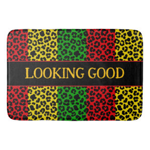 Tapete De Banheiro Boa citação Rasta Leopard Print
