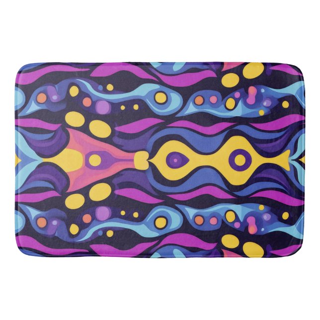 Tapete De Banheiro Boho Abstrato colorido 5 (Frente)