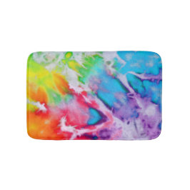 Tapete De Banheiro Boho Abstrato Watercolor Rainbow Batik Tie Dye Art