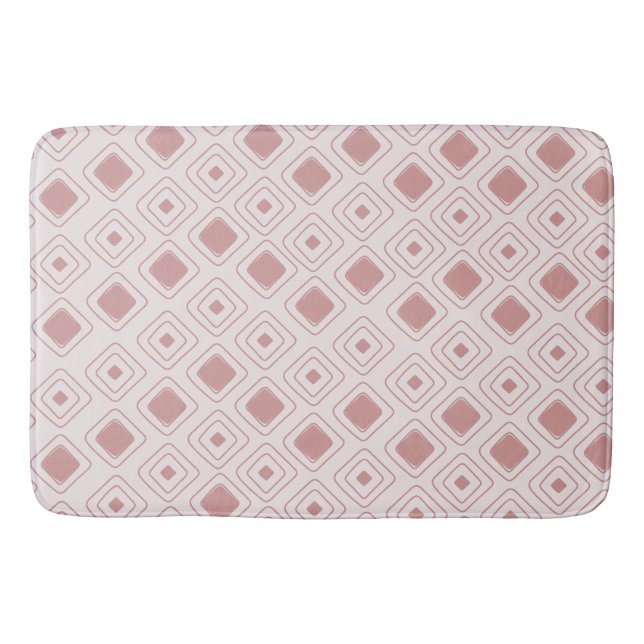Tapete De Banheiro Boho Dusty Rosa Geométrico Aztec Padrão (Frente)