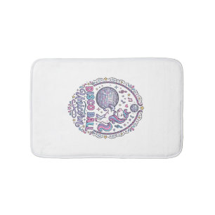 Tapete De Banheiro Bola de Discoteca Unicórnio Unicórnio Estampa Dive