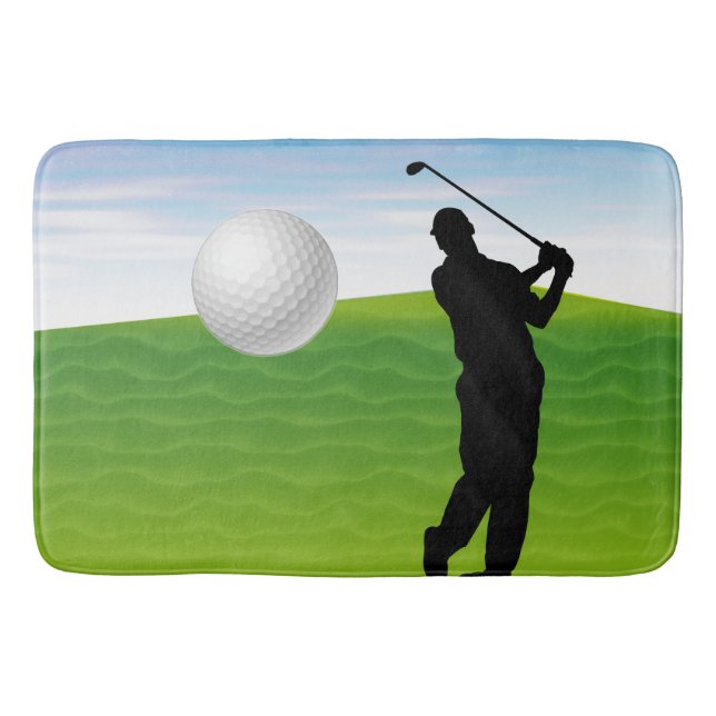 Tapete De Banheiro Bola de golfe que vem em você (Frente)