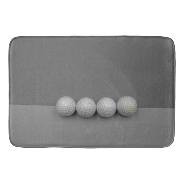 Tapete De Banheiro Bolas de golfe nas cinzas (Frente)