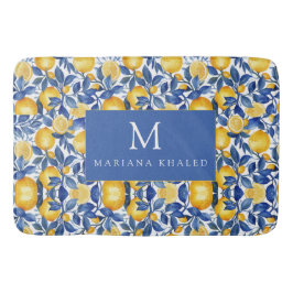 Tapete De Banheiro Bold Blue Italiano Positano Lemon