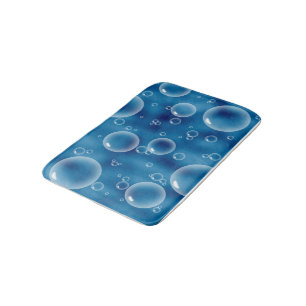 Tapete De Banheiro Bolhas azuis legal Bath Mat