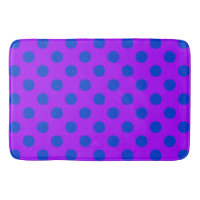 Bolinhas azuis em roxo