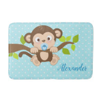 Bolinhas bonitos do azul do macaco do bebê