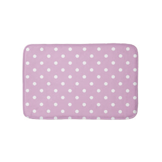 Tapete De Banheiro Bolinhas de Ângora Rosa