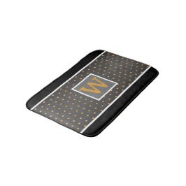 Tapete De Banheiro Bolinhas Douradas falsas no gradiente de Cinza