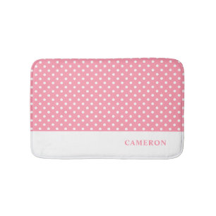 Tapete De Banheiro Bolinhas Elegantes Rosa Espelho Personalizadas