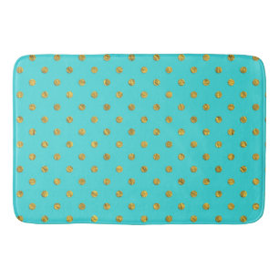 Tapete De Banheiro Bolinhas Metálicas Douradas Aqua Moderno