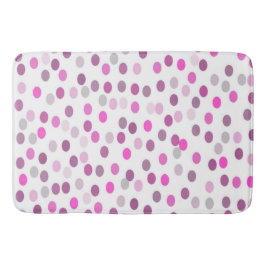 Tapete De Banheiro Bolinhas Rosa Clássicas em Branco