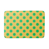 Bolinhas verdes em amarelo