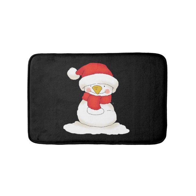 Tapete De Banheiro boneco de neve de natal (frente)