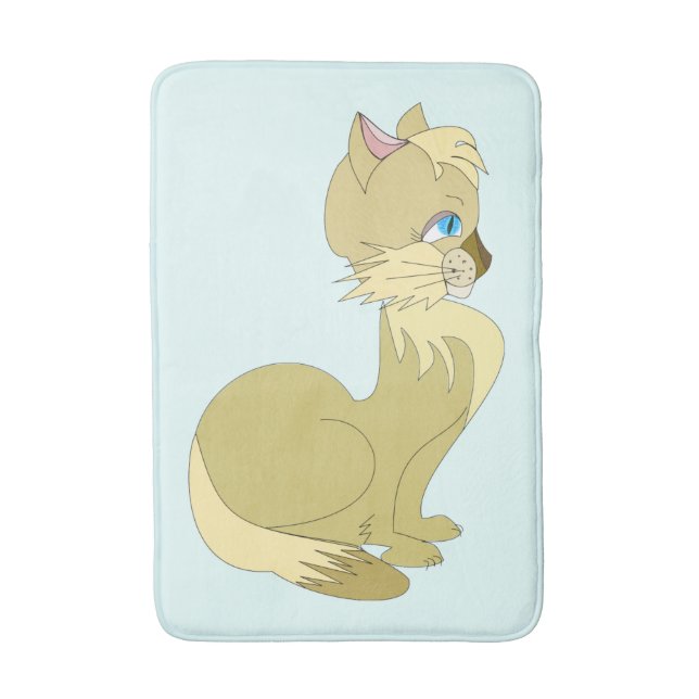 Tapete De Banheiro Bonita Gato Bath Mat (Frente Vertical)