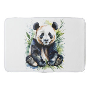 Tapete De Banheiro Bonita Watercolor Panda Bear