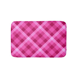 Tapete De Banheiro Bonita Xadrez Magenta Rosa, Pequena Matriz
