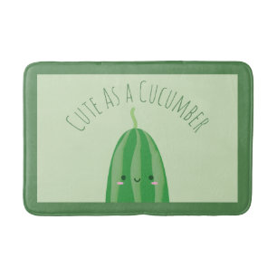 Tapete De Banheiro Bonito como um pepino Kawaii engraçado Cutecumber