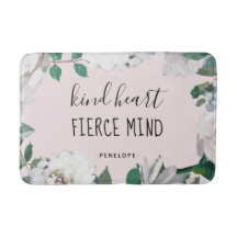 Bonito Coração Feroz Mente Aquática Bath Mat