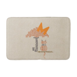 Tapete De Banheiro Bonito Dia Chuvoso Gato Bath Mat