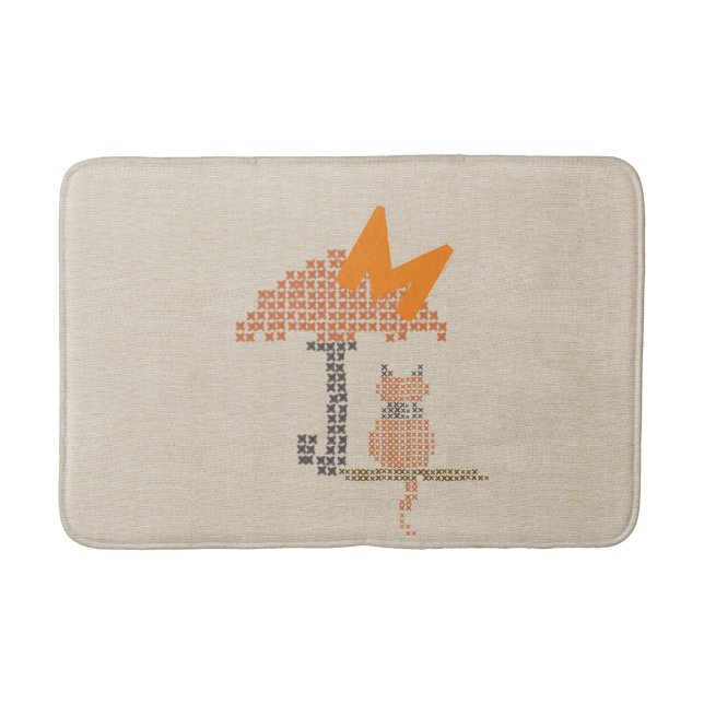 Tapete De Banheiro Bonito Dia Chuvoso Gato Bath Mat (Frente)