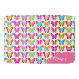 Tapete De Banheiro Bonito Girly Multicolor Arco-Íris Butterflies Nome