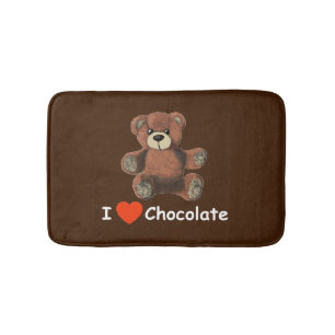 Tapete De Banheiro Bonito I Coração (Amor) Chocolate Urso de Teddy