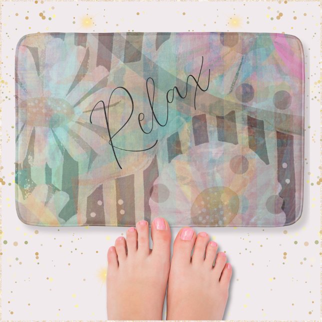 Tapete De Banheiro Bonito margaridas (Add a calming vibe to your bathroom with this Pretty Vintage Daisies Bath Mat. )