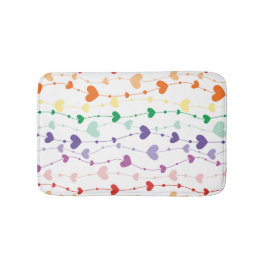 Tapete De Banheiro Bonito Rainbow Hearts Pattern Kids Bathroom