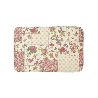 Tapete De Banheiro Bonito Sistema Floral de Correspondência Invisível