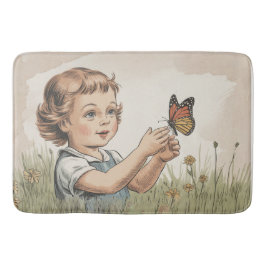 Tapete De Banheiro borboleta 70s