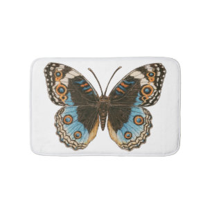 Tapete De Banheiro Borboleta Azul Pansy