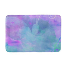 Borboleta de Arte em Aquarela Pastel Roxo Turquesa