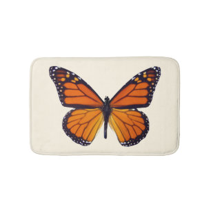 Tapete De Banheiro Borboleta Laranja Bath Mat