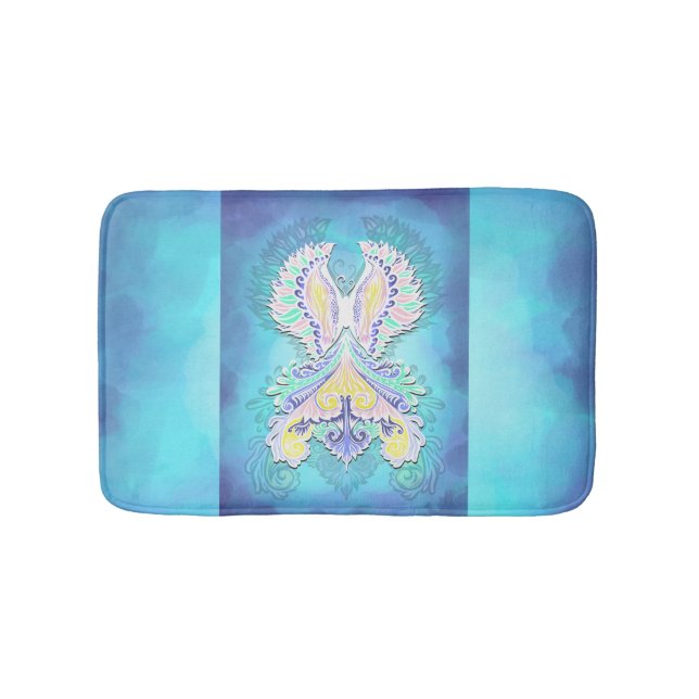 Tapete De Banheiro Borboleta Mística Pastel | Eethal Boho Fantasy (frente)