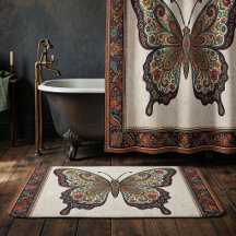Borboleta moldura boho floral paisley