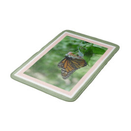 Tapete De Banheiro Borboleta Monarca Geométrica Blush Rosa VerdeFILL