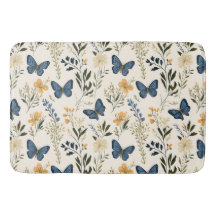 Borboletas azuis de algodão e verde