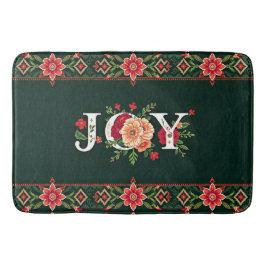 Tapete De Banheiro borda floral de natal JOY