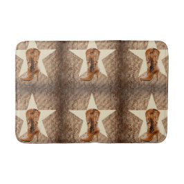 Tapete De Banheiro Bota Texana Rústica Estrela Ocidental Country Cowg