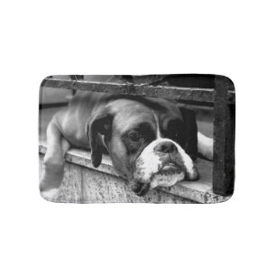 Tapete De Banheiro Boxer Dog On Windowsill bmcn
