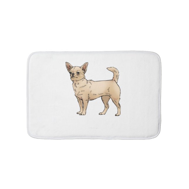Tapete De Banheiro Brave Chihuahua Blue (frente)