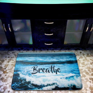 Tapete De Banheiro "Breathe" Hawaii Turquoise Blue Ocean Waves Foto
