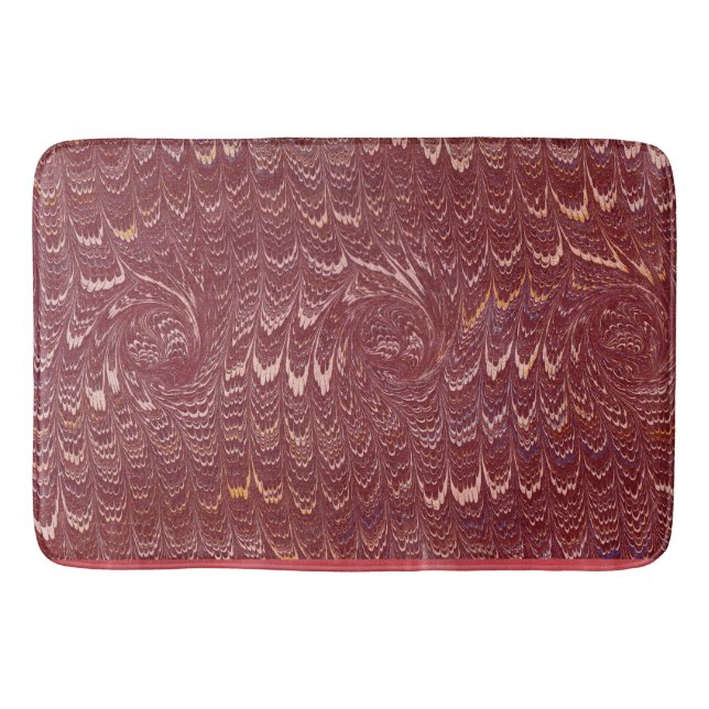 Tapete De Banheiro brick red marble print (Frente)