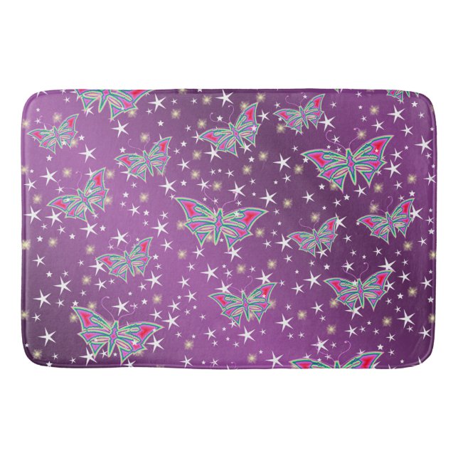 Tapete De Banheiro brilhante, brilhante, borboletas, exclusivo + padr (Frente)