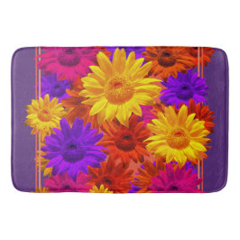 Tapete De Banheiro Brilhante Brilhante e Colorida Girly Hippie