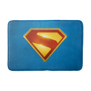 Tapete De Banheiro Brilhante da blindagem S do Ouro Superman