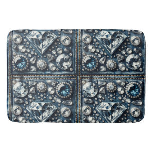 Tapete De Banheiro Brilho de Pedras Preciosas Denim & Diamonds Joias