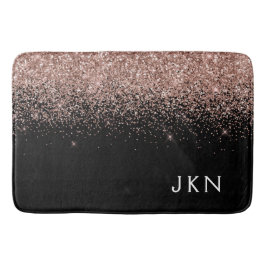 Tapete De Banheiro Brilho Rosa Dourado Glitter Monograma Inicial