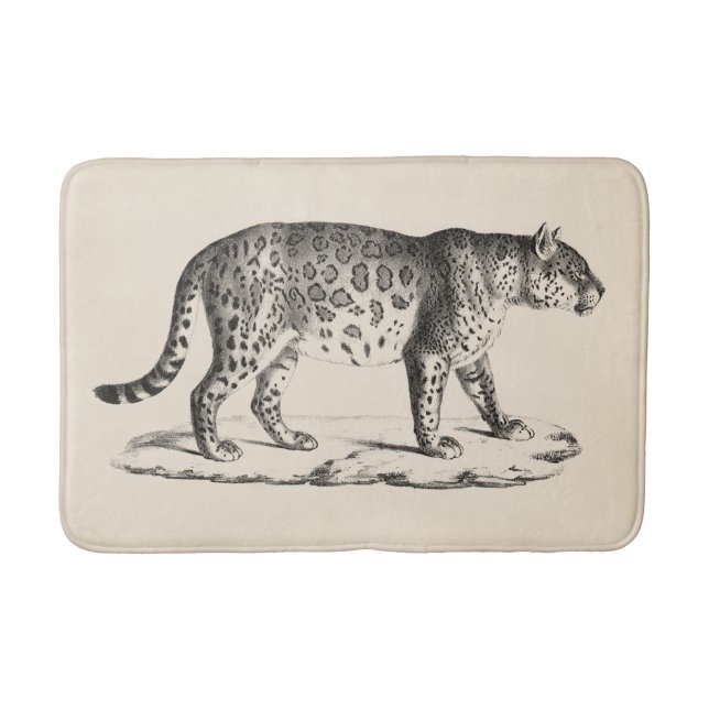 Tapete De Banheiro Brodtmann Leopard Sketch (Frente)